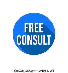 Get a free consultation icon label design vector, Free consult