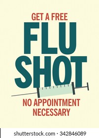 Get a free flu shot health care poster with syringe