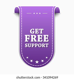 Get Free Support Violet Vector Icon Design