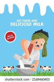 Get fresh and delicious milk flyer design template. 