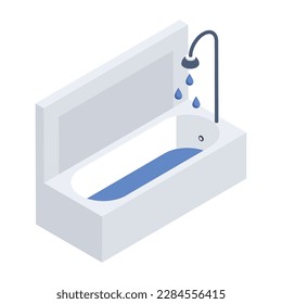 Get a glimpse of bathroom isometric icon 