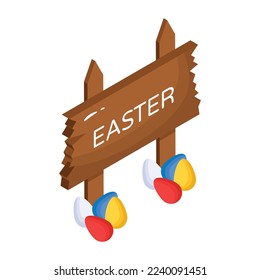 Get a glimpse of easter board isometric icon 