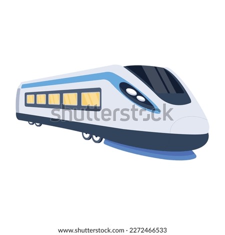 Get a glimpse of flat design of railway transport 