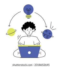 Obtén un vistazo de la ilustración de la línea de innovación de galaxia 