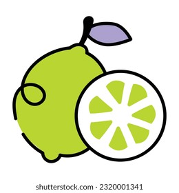 Get a glimpse of lime doodle icon 
