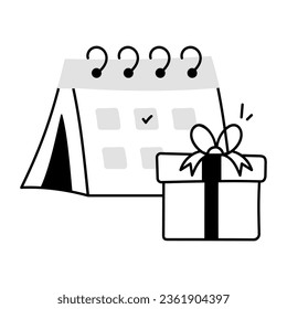 Get a glimpse of loyalty event doodle icon 