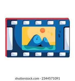 Obtén un vistazo al icono de reproducción de películas plano 