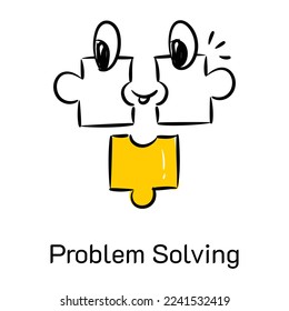 Get a glimpse of problem solving hand drawn icon 