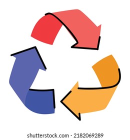 Obtén un vistazo al sticker de doodle reciclable