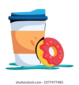 Get a glimpse of refreshment food flat icon 