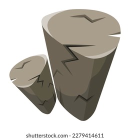 Obtén un vistazo a los escombros de un icono plano 