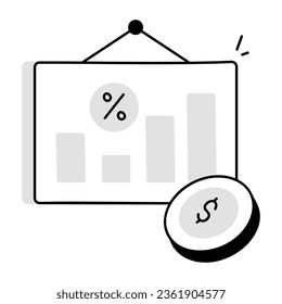 Obtén un vistazo del icono del doodle de análisis de ventas 