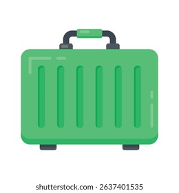 Get a glimpse of this flat icon showing packed luggage