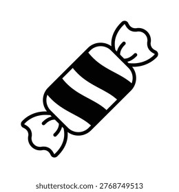 Get a glimpse of this glyph icon of candy sweet