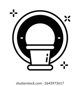 Get a glimpse of this glyph style mri machine icon