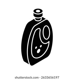 Get a glimpse of this isometric icon of detergent bottle