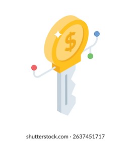 Get a glimpse of this isometric style financial access icon