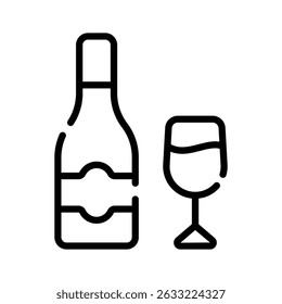 Get a glimpse of this linear beer bottle with glass