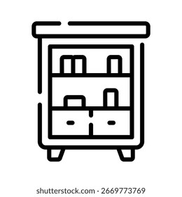 Obter uma ideia deste ícone linear da estante