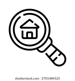 Veja este ícone linear para encontrar a página inicial