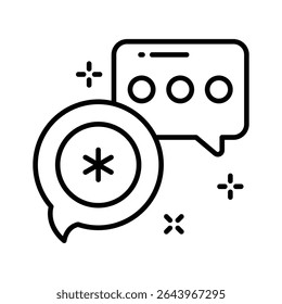 Get a glimpse of this outline icon for medical chat bubble