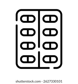 Echa un vistazo a este icono lineal de moda de blister
