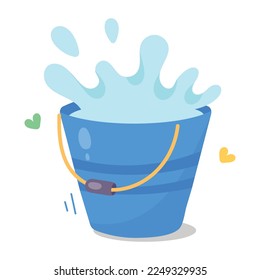 Obtén un vistazo de la pegatina plana del cubo de agua 