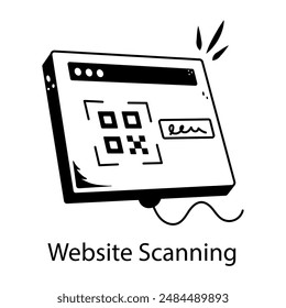 Get a glimpse of website scanning line icon 