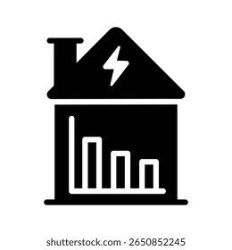 Get a glyph icon showing electricity consume analysis