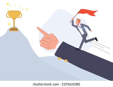 Get a guidance to victory concept, problem solution. Business concept. vector illustration.