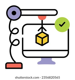 Erstellen Sie handgezeichnetes Symbol für 3D-Modellierung
