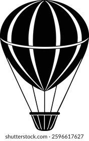 Get a high-quality simple black hot air balloon silhouette vector illustration. Perfect for design projects, prints, and digital art. Free download available in multiple formats.