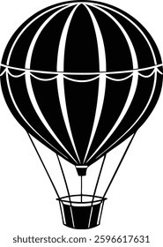 Get a high-quality simple black hot air balloon silhouette vector illustration. Perfect for design projects, prints, and digital art. Free download available in multiple formats.