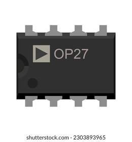 Get a high-quality vector illustration of the ADI OP27 operational amplifier for your circuit design needs in EPS format