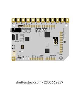 Get a high-quality vector illustration of the Bare Conductive Touch Board, perfect for designing interactive projects and electronic circuits. Download the EPS format now