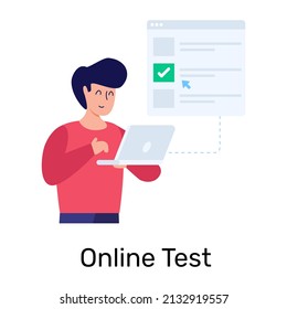 Get hold on this amazing flat icon of online test 

