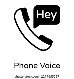 Get hold on this amazing solid icon of phone voice 
