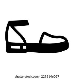 Get hold on this amazing glyph icon of sandal 