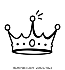 Get hold on this amazing doodle icon of crown 