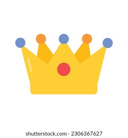 Get hold on this amazing vector of crown in trendy style, a premium gold crown icon