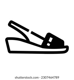 Get hold on this amazing glyph icon of sandal 