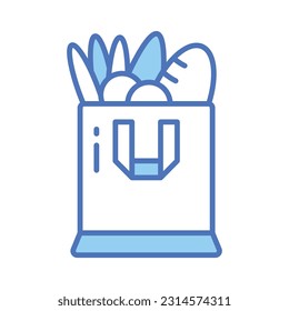 Get hold on this amazing vector of grocery bag in modern style, premium icon