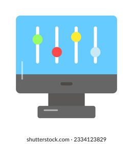 Obtén este increíble indicador de pantalla del vector de monitor en estilo editable