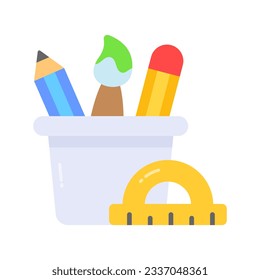 Obtén este asombroso ícono de herramientas de dibujo en estilo plano moderno