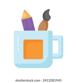 Get hold on this amazing icon of stationery holder in trendy modern style