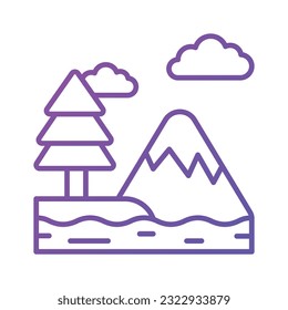Obtén este icono de la naturaleza, muy bien diseñado, en un estilo moderno