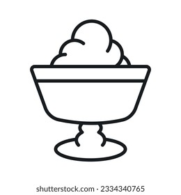 Get hold on this beautifully designed icon of chocolate pudding in modern style