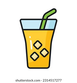 Get hold on this catchy vector of cold drink in modern style, easy to use