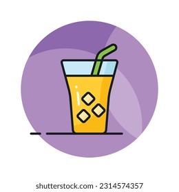 Get hold on this catchy vector of cold drink in modern style, easy to use