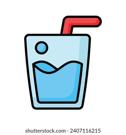 Get hold on this catchy vector of cold drink in modern style, easy to use